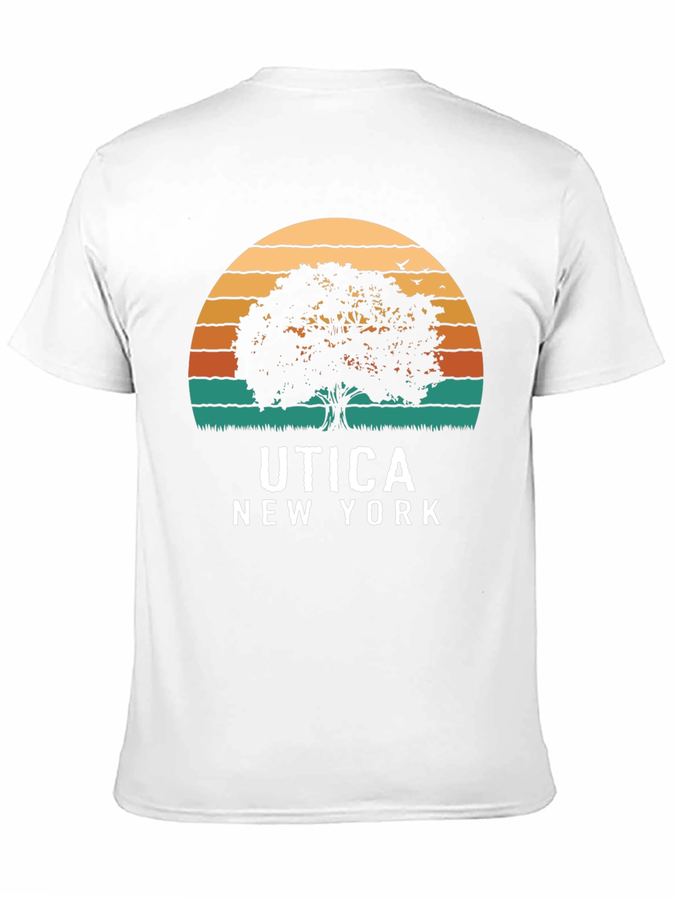 Utica New York Sunset Tree Graphic Tee