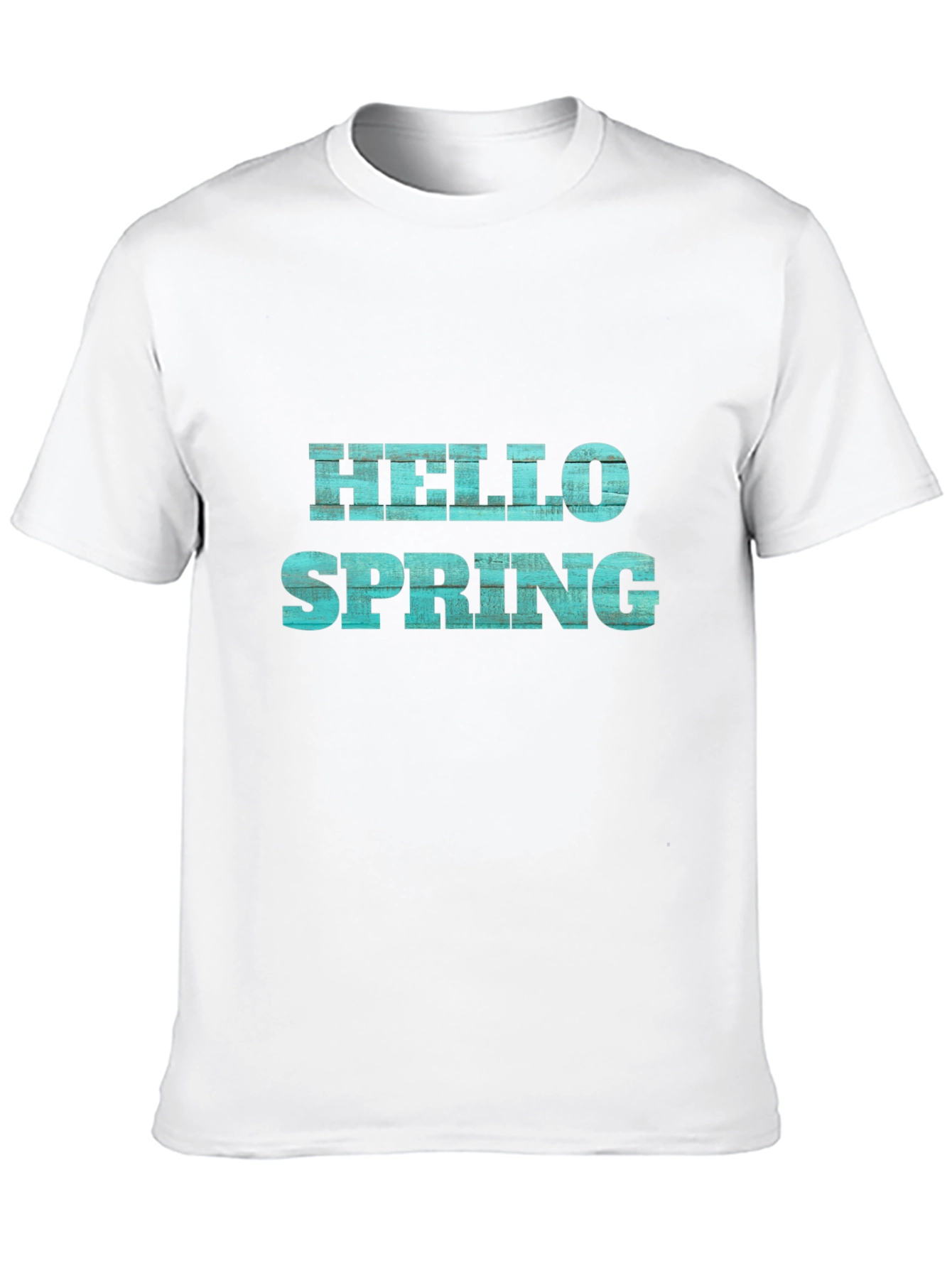 Hello Spring Graphic Tee - Black Casual T-Shirt