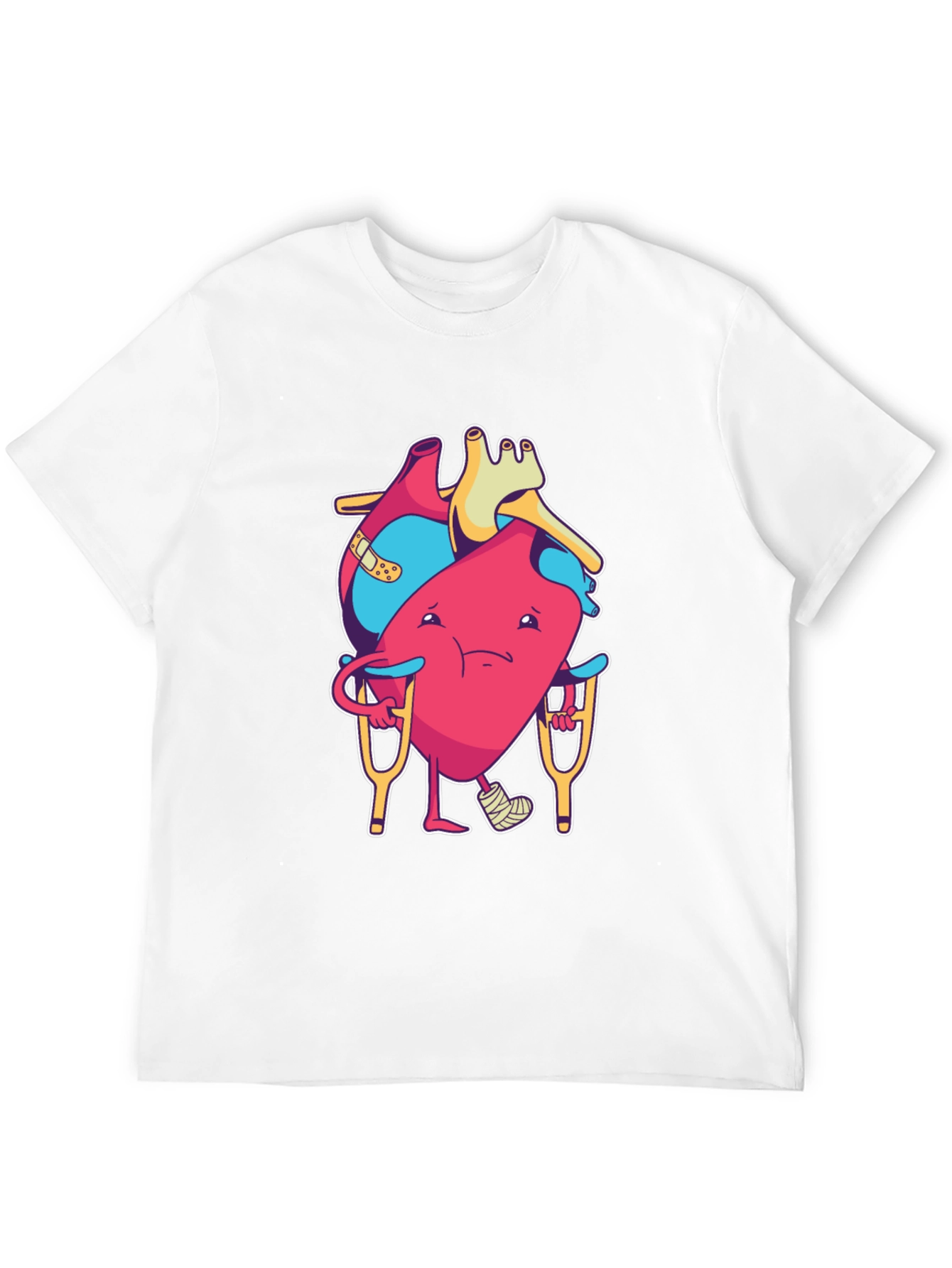 Funny Injured Heart Cartoon T-Shirt
