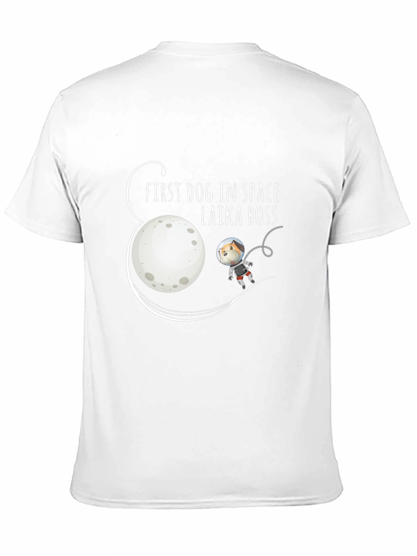 Laika Boss Dog in Space T-Shirt - Black