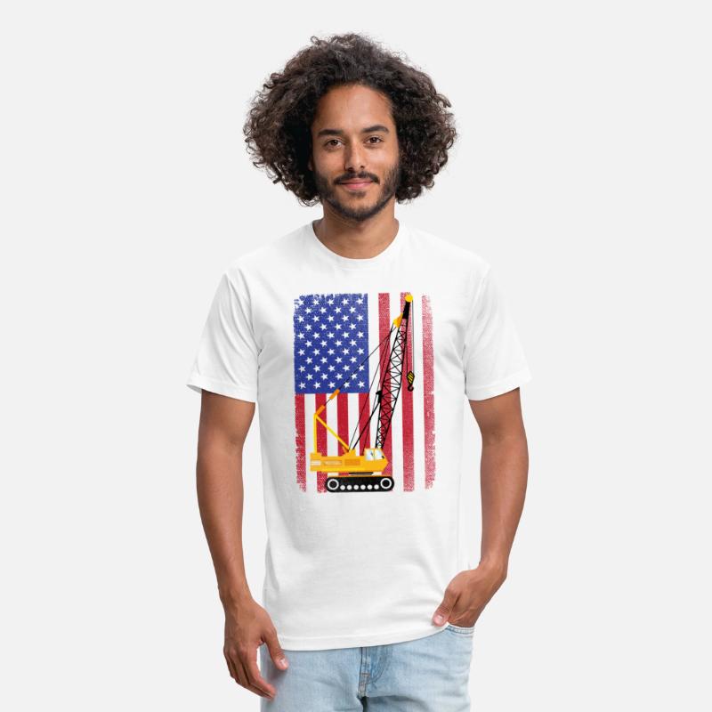 Patriotic USA American Flag Crane Operator Gift