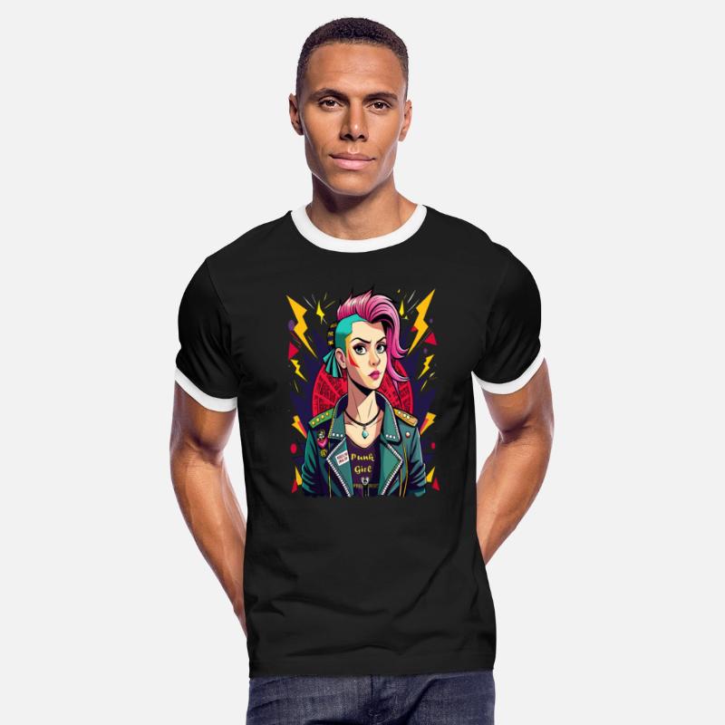 Pink Hair Punk Girl,Rebel Resonance
