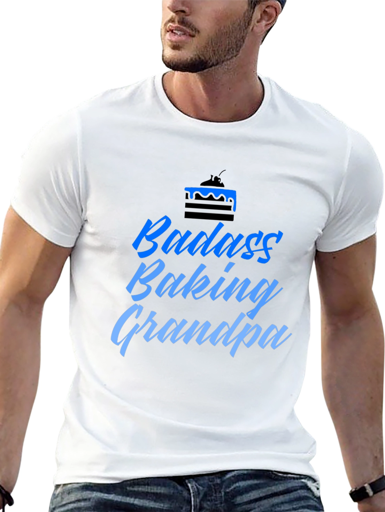 Badass Baking Grandpa T-Shirt - Novelty Gift Idea