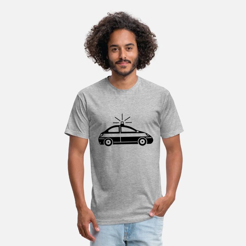 Police car with flashing light