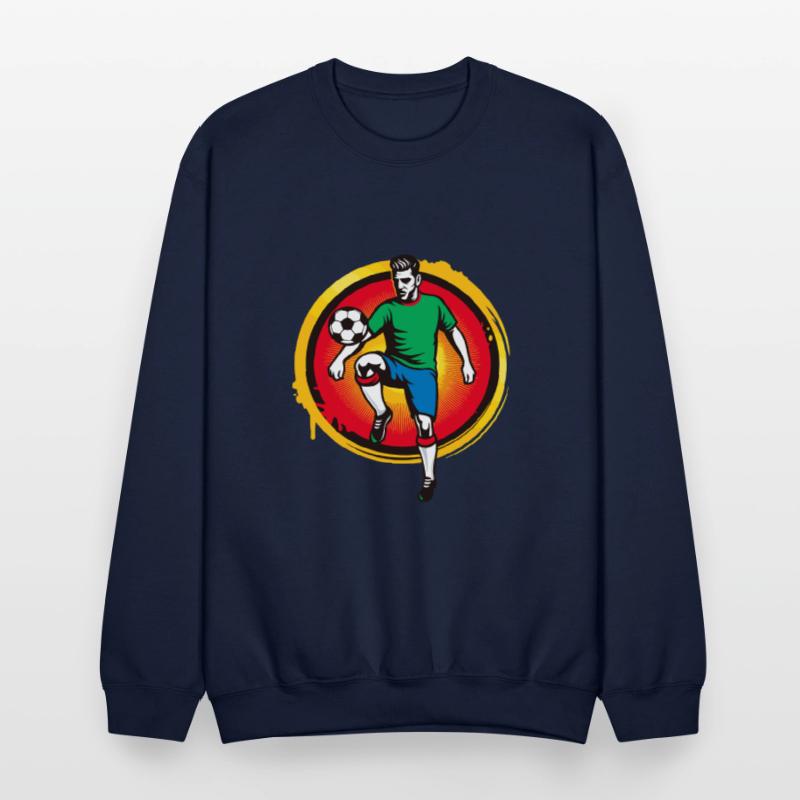 Powerful Soccer Player – Retro Sports Graphic