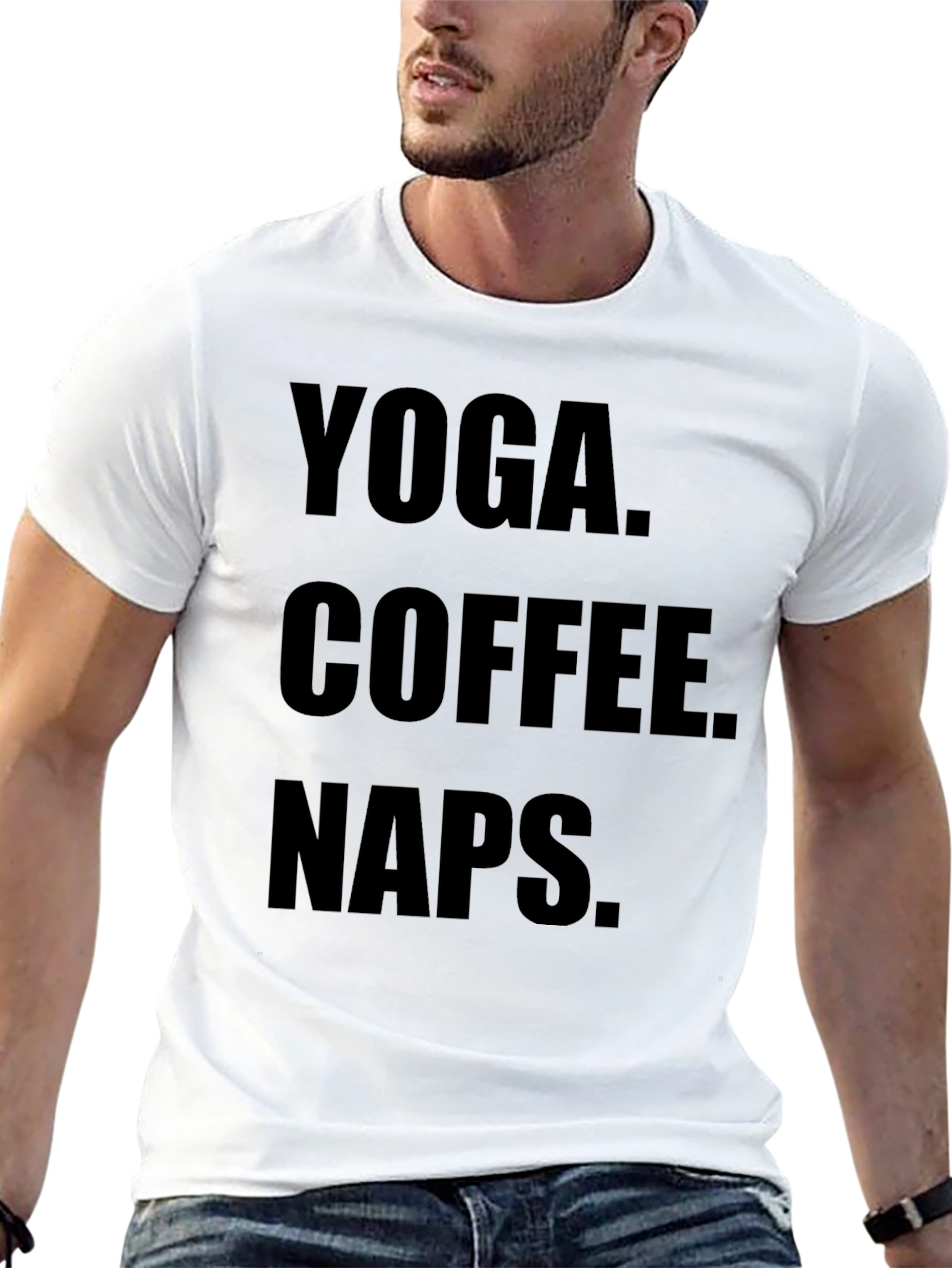 Yoga Coffee Naps Black Graphic Tee Shirt