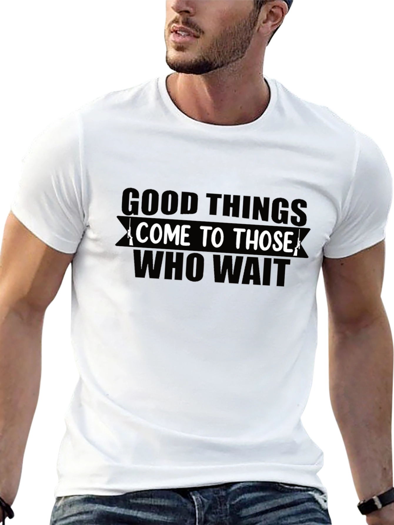 Good Things Come To Those Who Wait Black T-Shirt