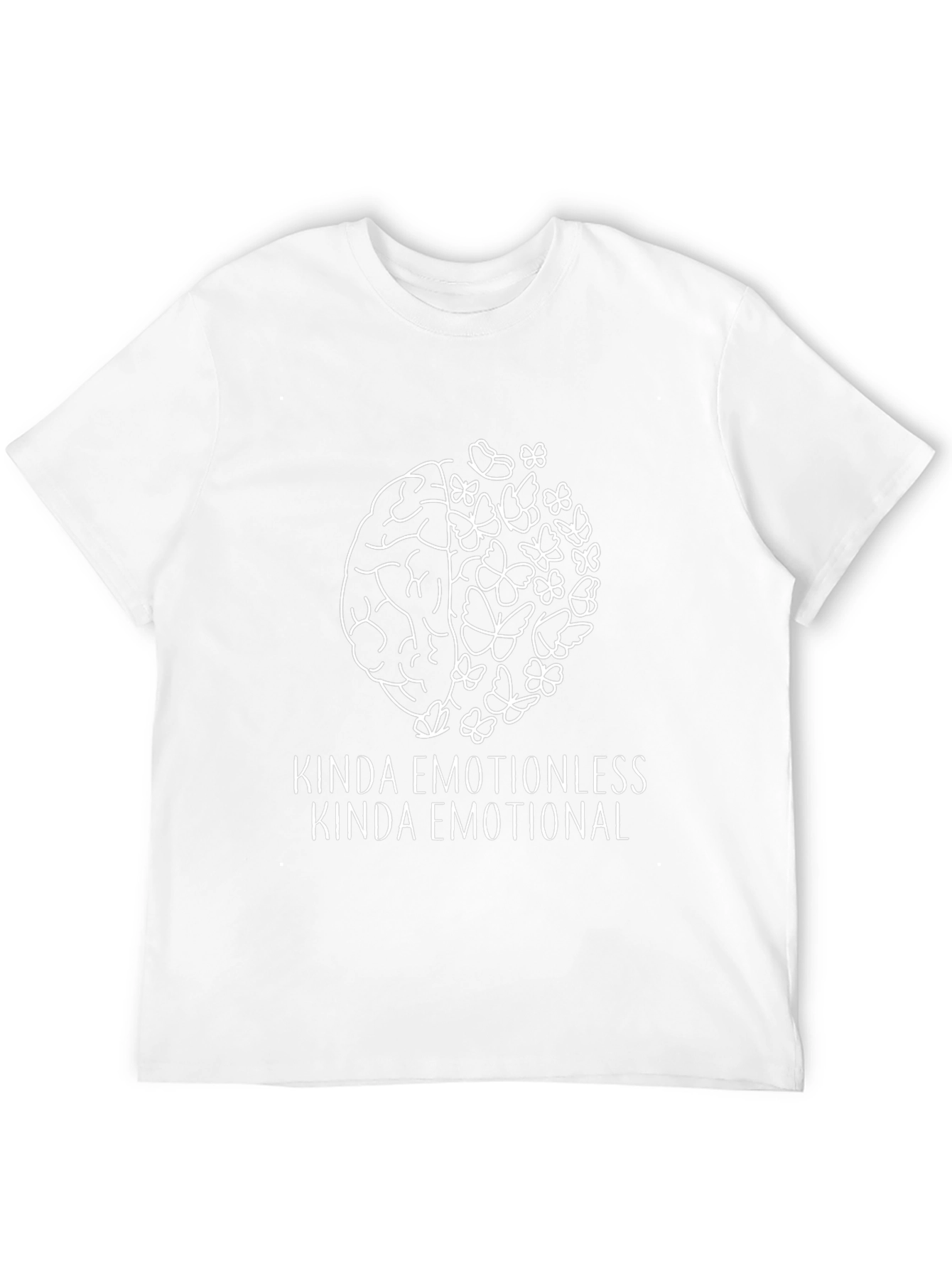 Emotional Brain Graphic Tee - Black Casual Comfort