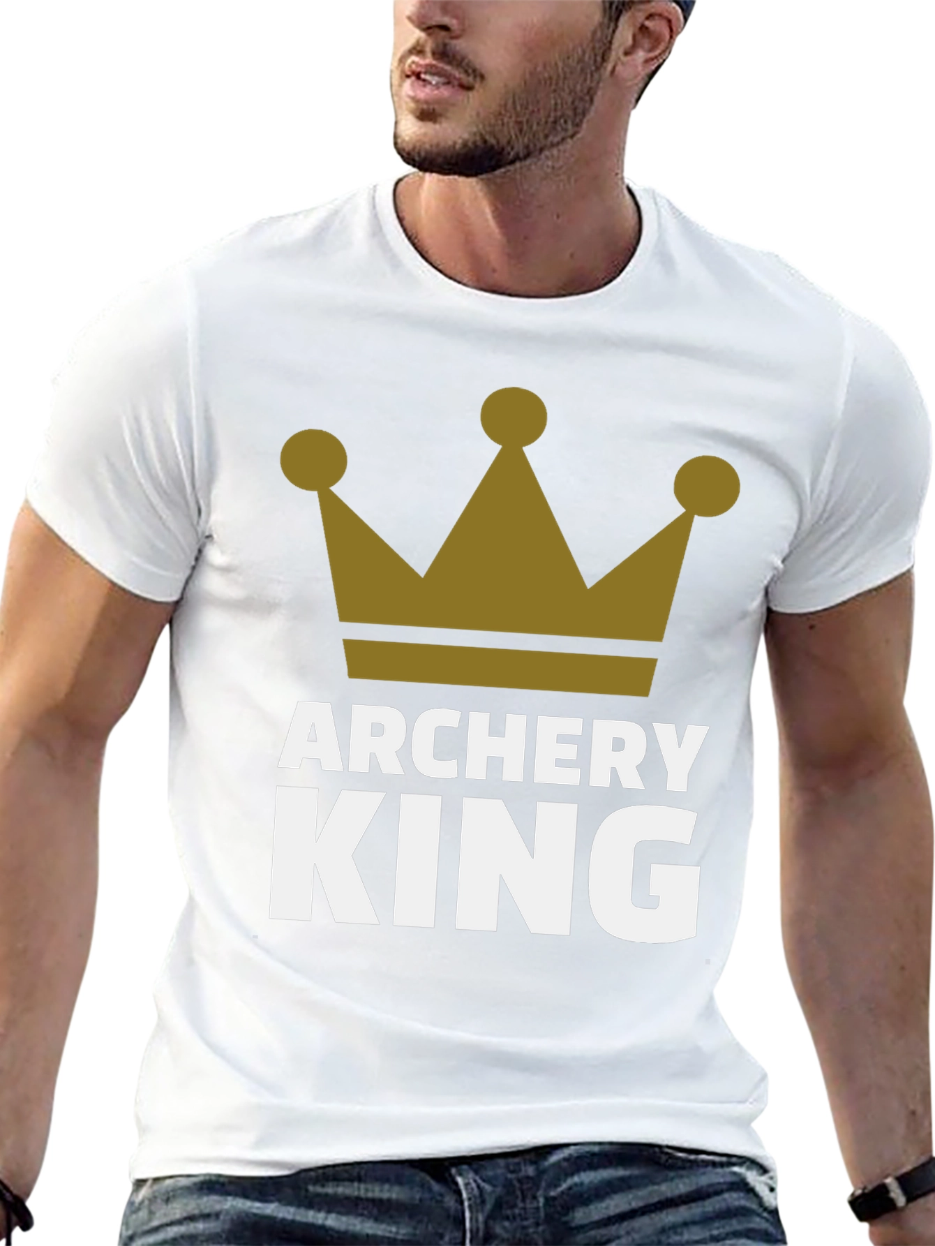 Archery King Mens Black Graphic T-Shirt
