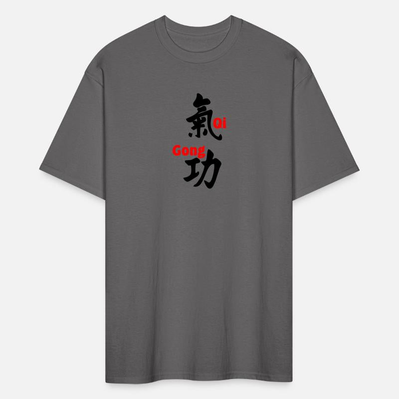 QI gong script with text in red