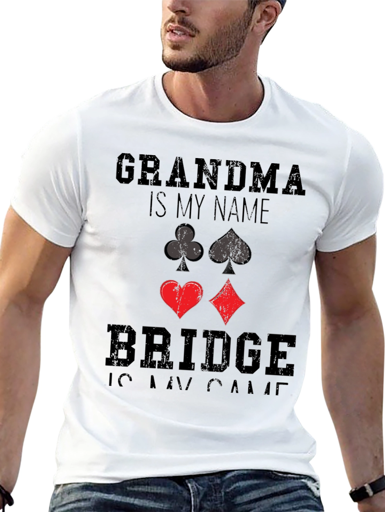 Grandma Bridge T-Shirt - Card Suits Tee