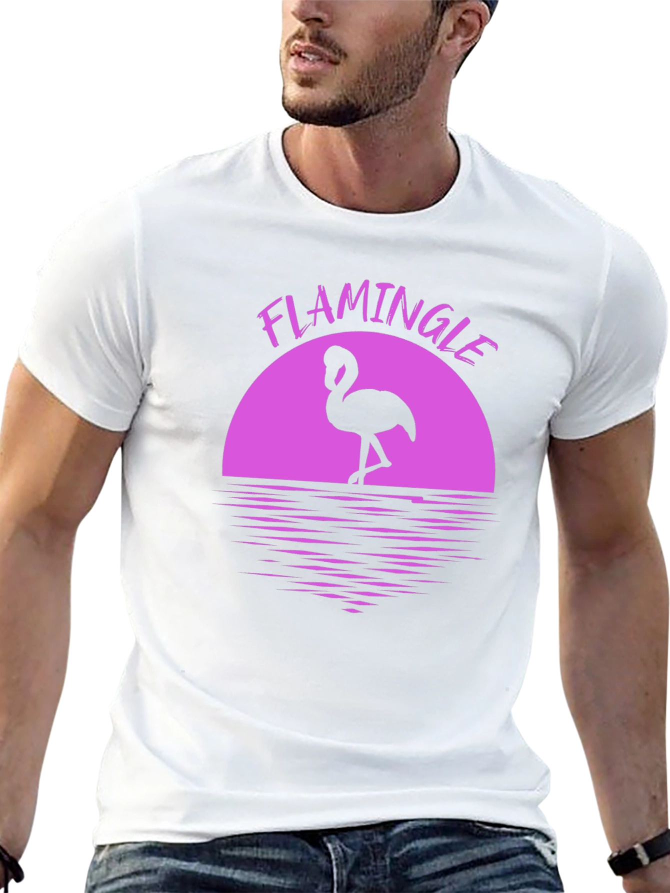 Flamingle Graphic Tee - Tropical Flamingo Shirt