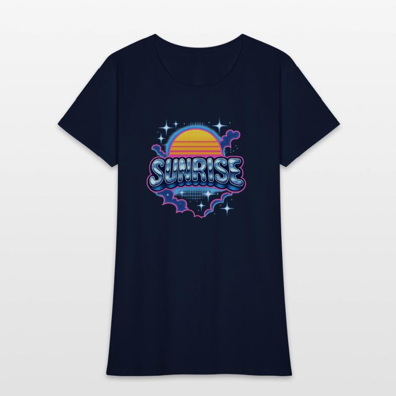 Retro Sunrise Neon Design