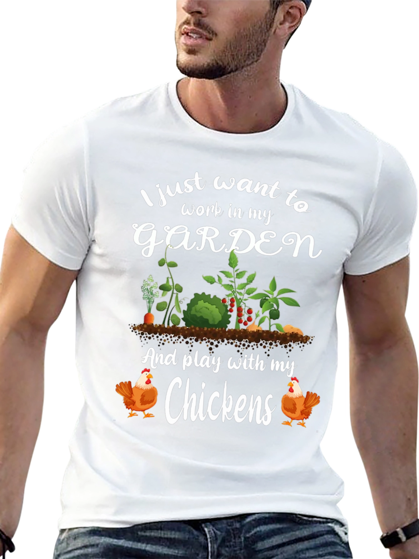 Gardening & Chicken Lover Graphic Tee