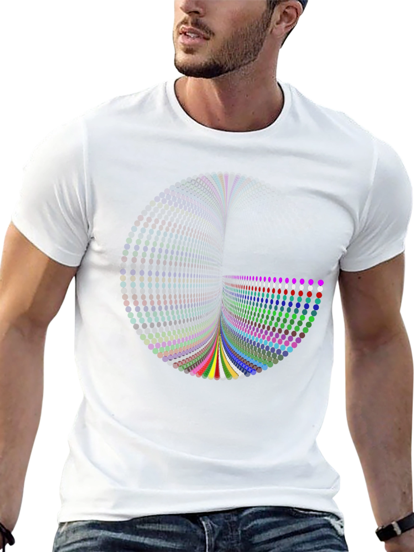Abstract Dot Matrix T-Shirt - Bold Graphic Tee
