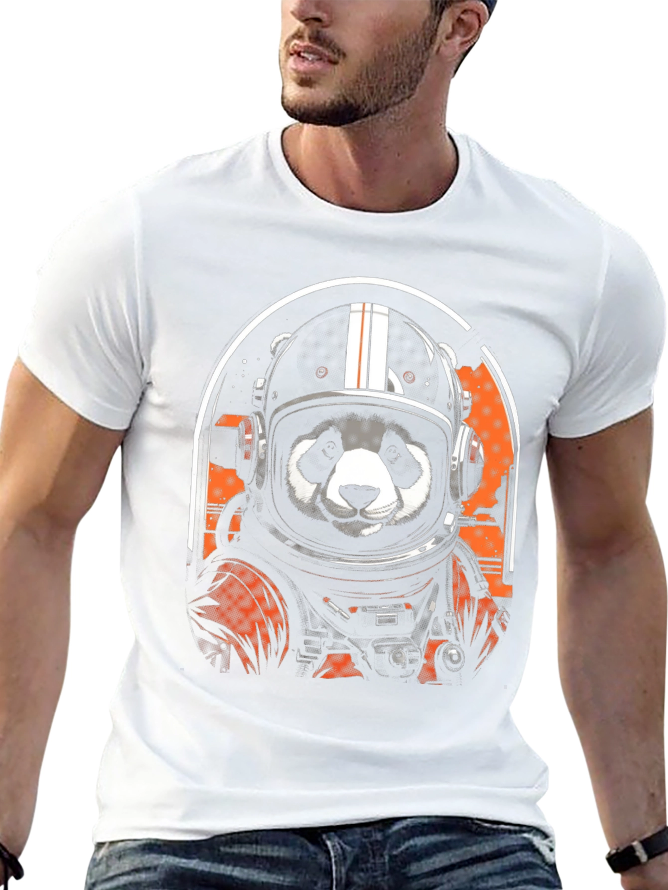 Panda Astronaut Graphic T-Shirt