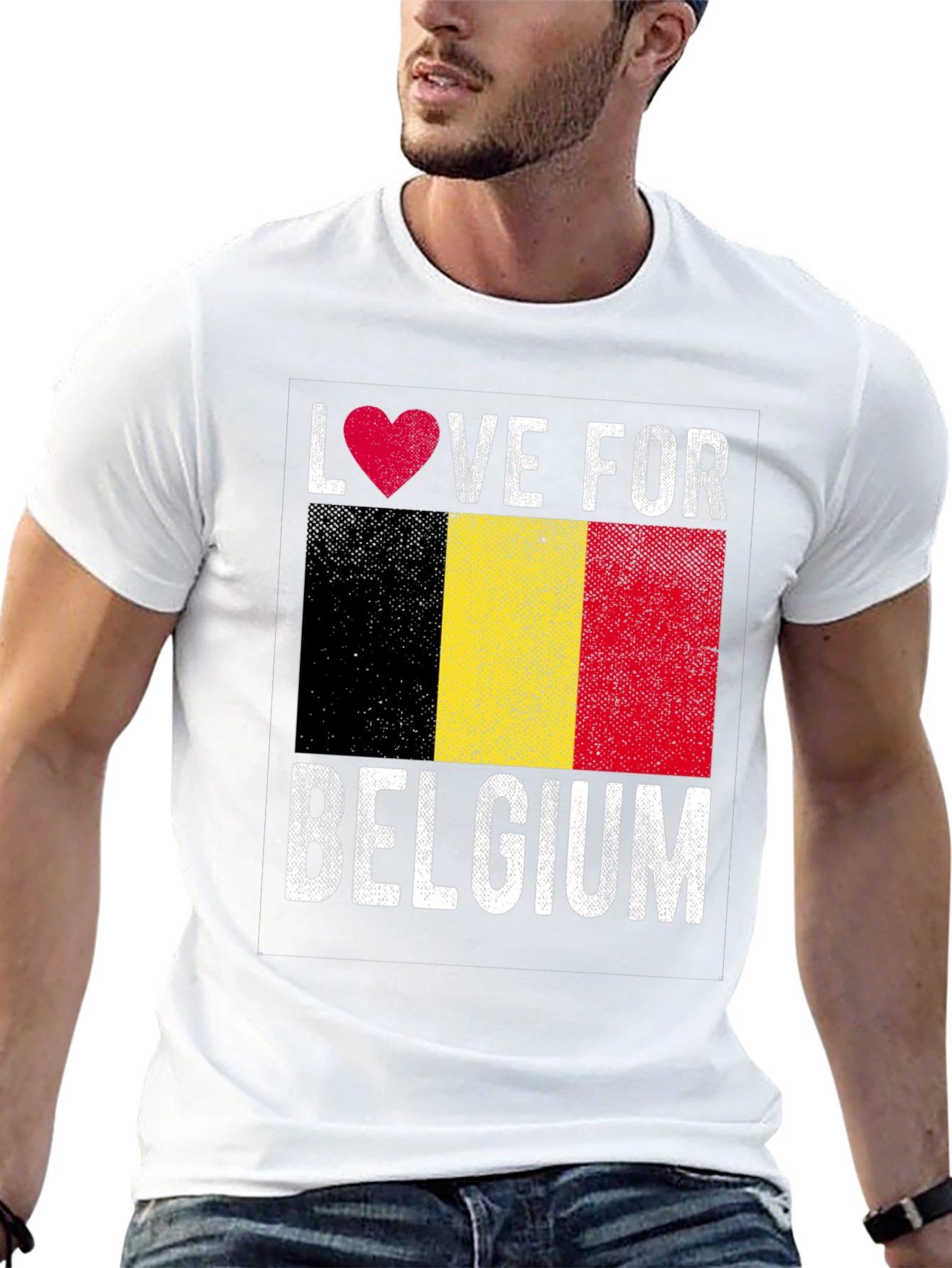 Love for Belgium Flag Graphic Tee