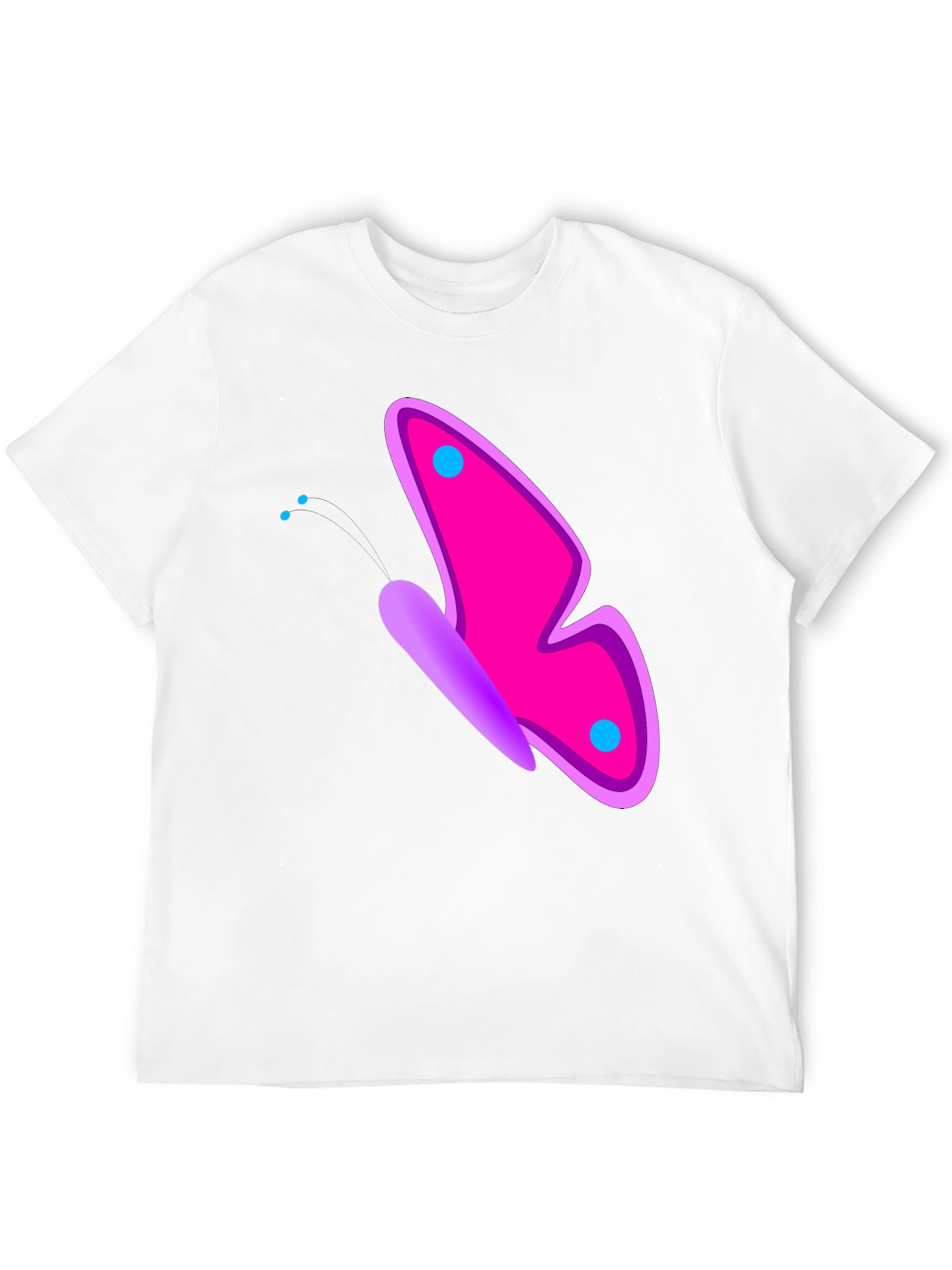 Butterfly Graphic Tee - Bold Pink & Purple Design