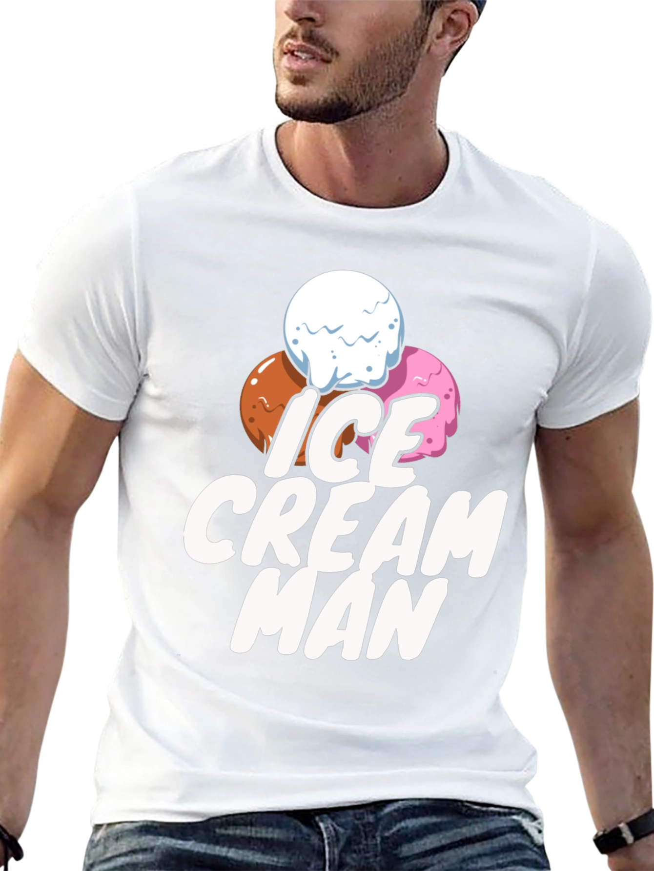 Ice Cream Man T-Shirt - Fun Novelty Graphic Tee