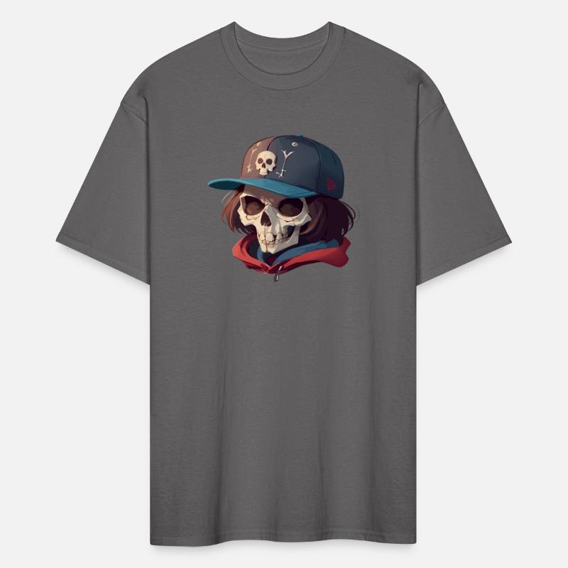 Skull with Long Hair