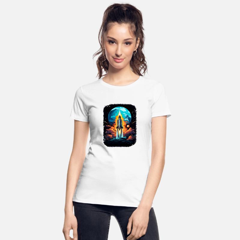 Space Planets Spaceship Shuttle Lift Off for