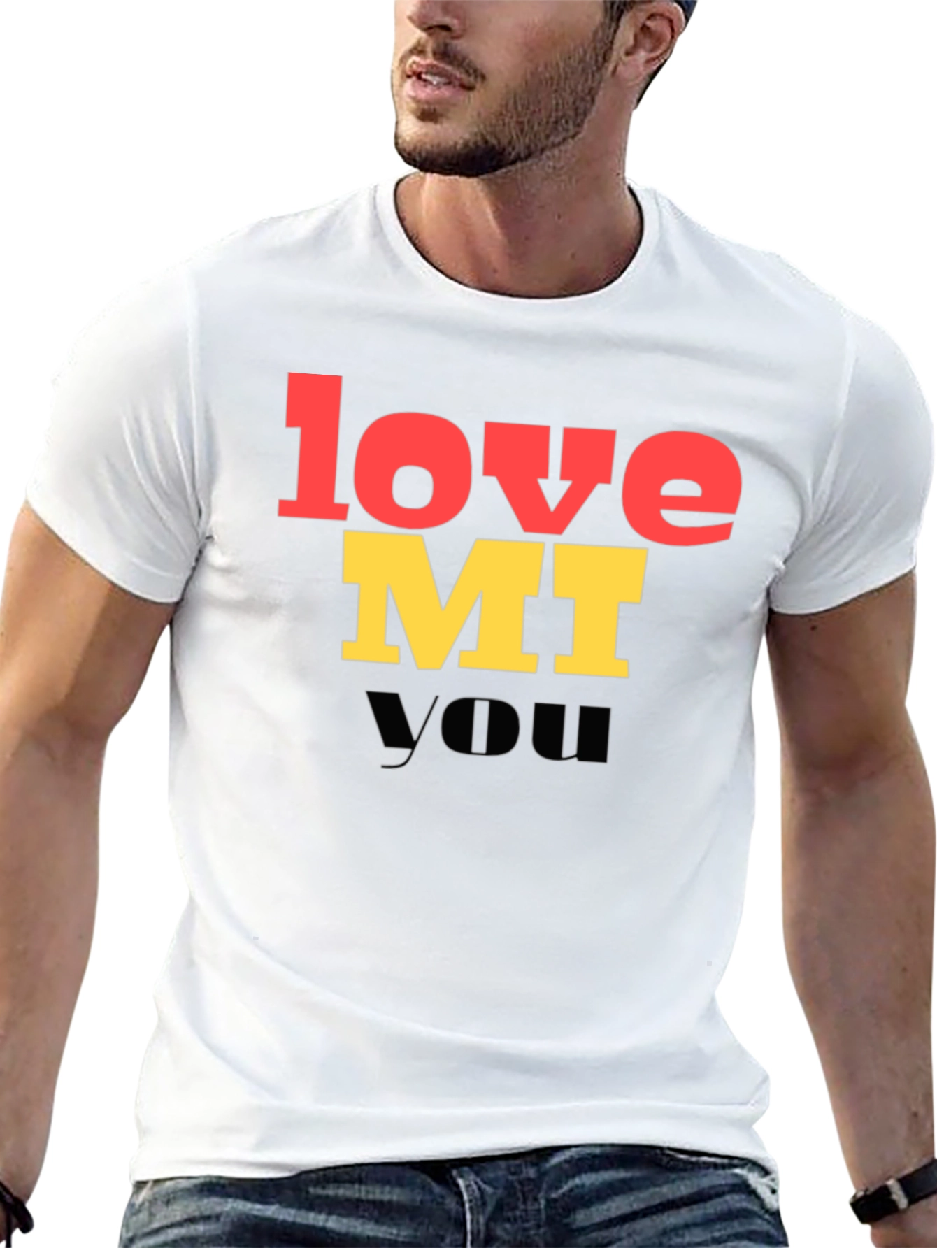Love MI You Graphic T-Shirt - Trendy Unisex Tee