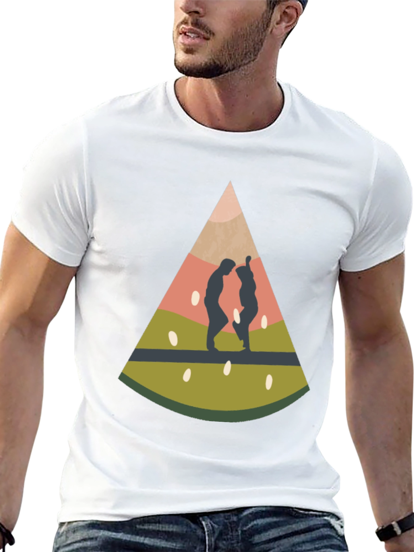 Watermelon Slice Graphic Print T-Shirt