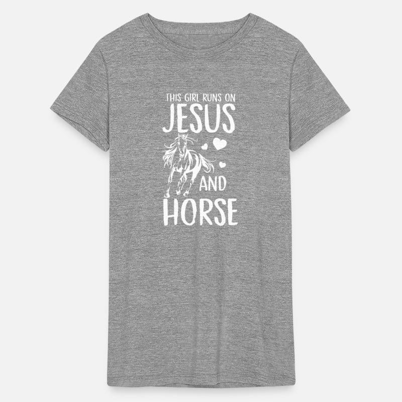 This Girl Runs On Jesus And Horses Riding Rider