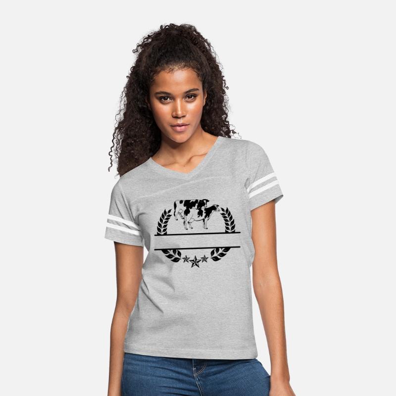 Two cows black-and-white in laurel wreath for text