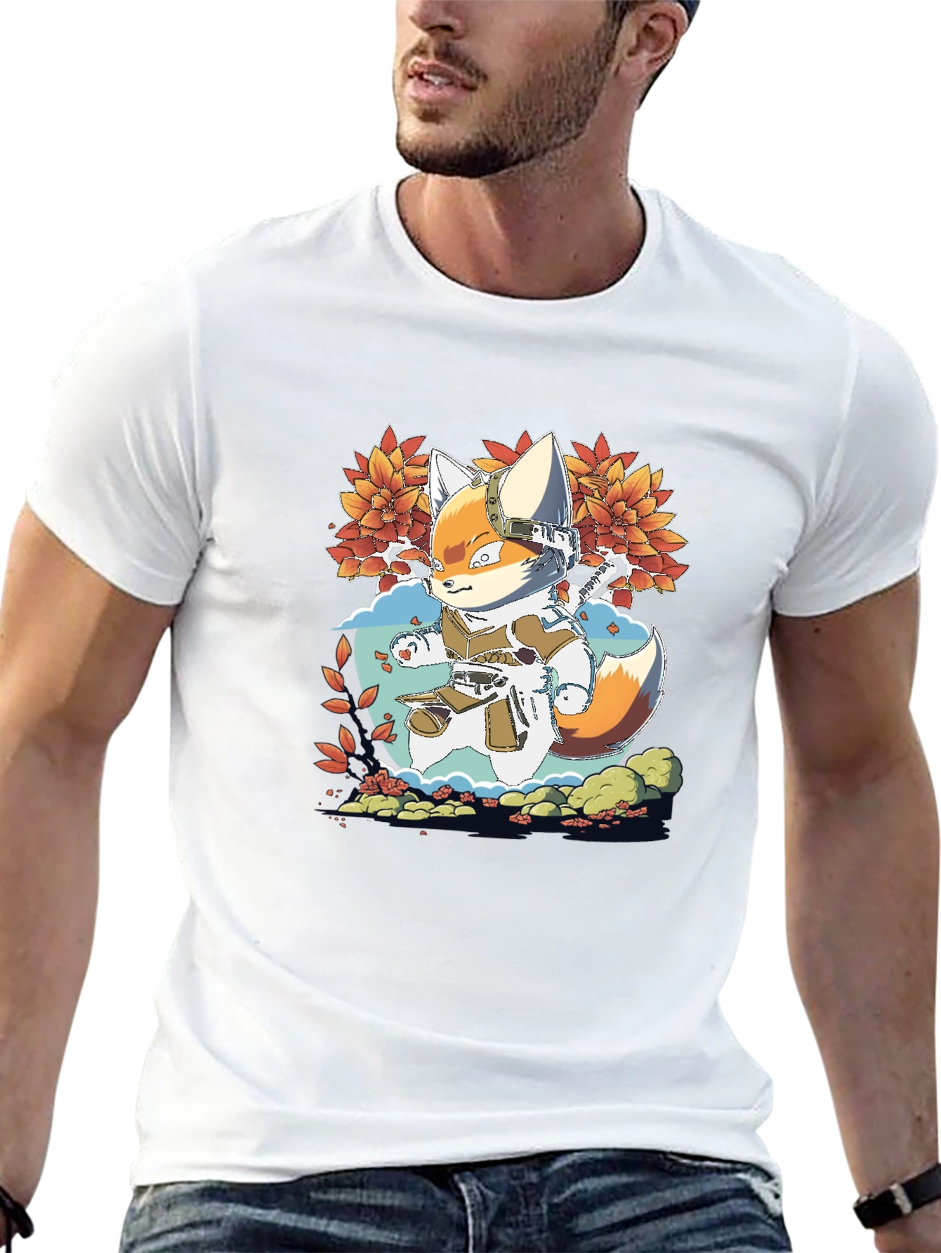 Fox Ninja Graphic Tee - Mens Black T-Shirt