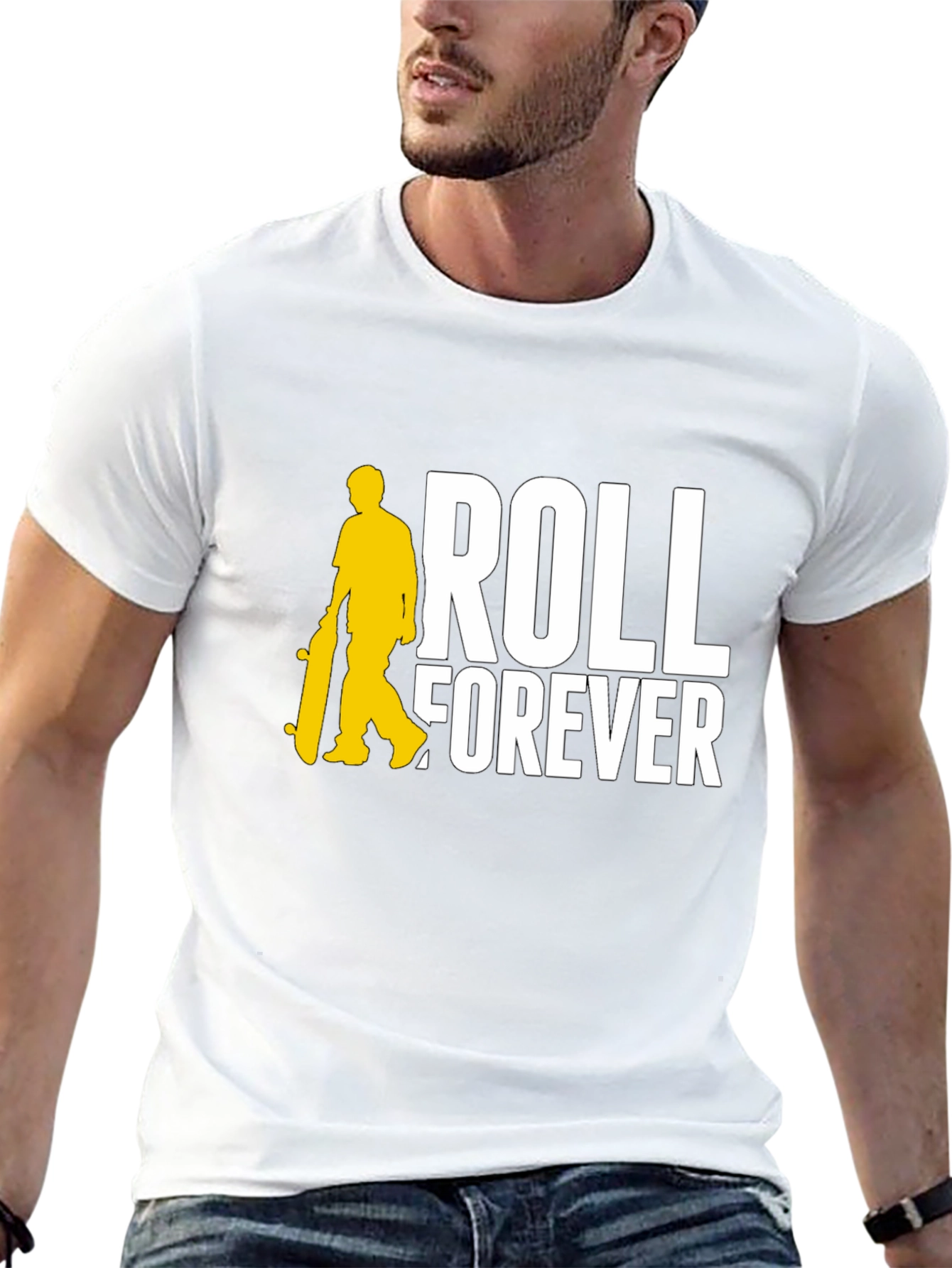 Roll Forever Black Graphic Tee
