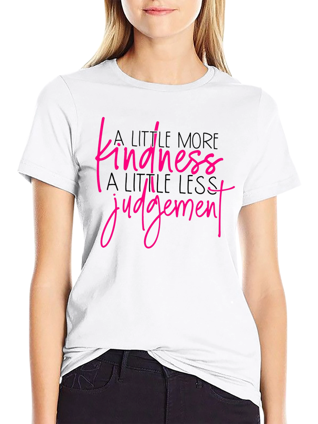 Kindness Judgement Graphic T-Shirt - Black