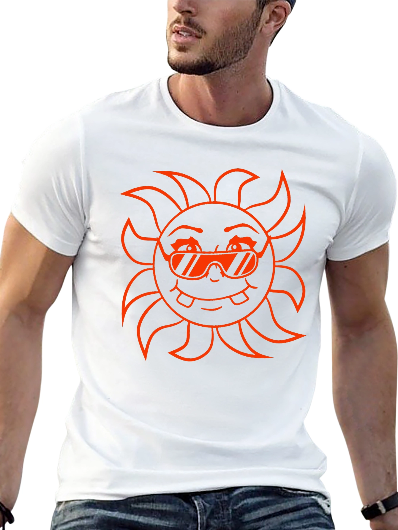 Cool Sun Graphic Tee - Black Cotton T-Shirt