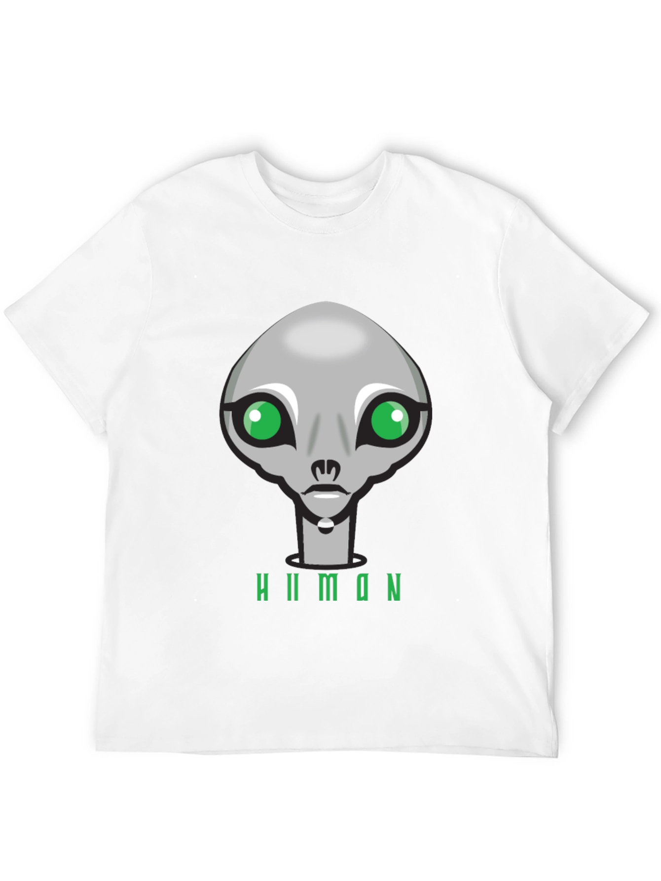 Alien Graphic T-Shirt - Human Design Black Cotton