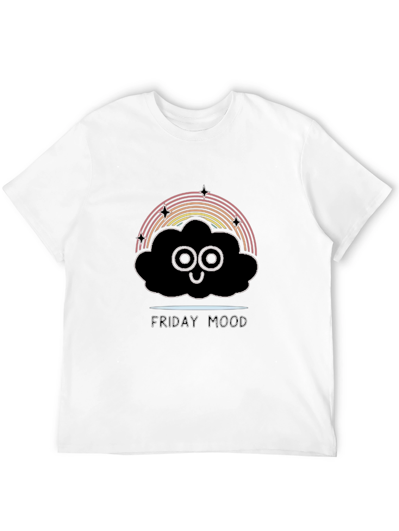 Friday Mood Graphic Tee - Black T-Shirt