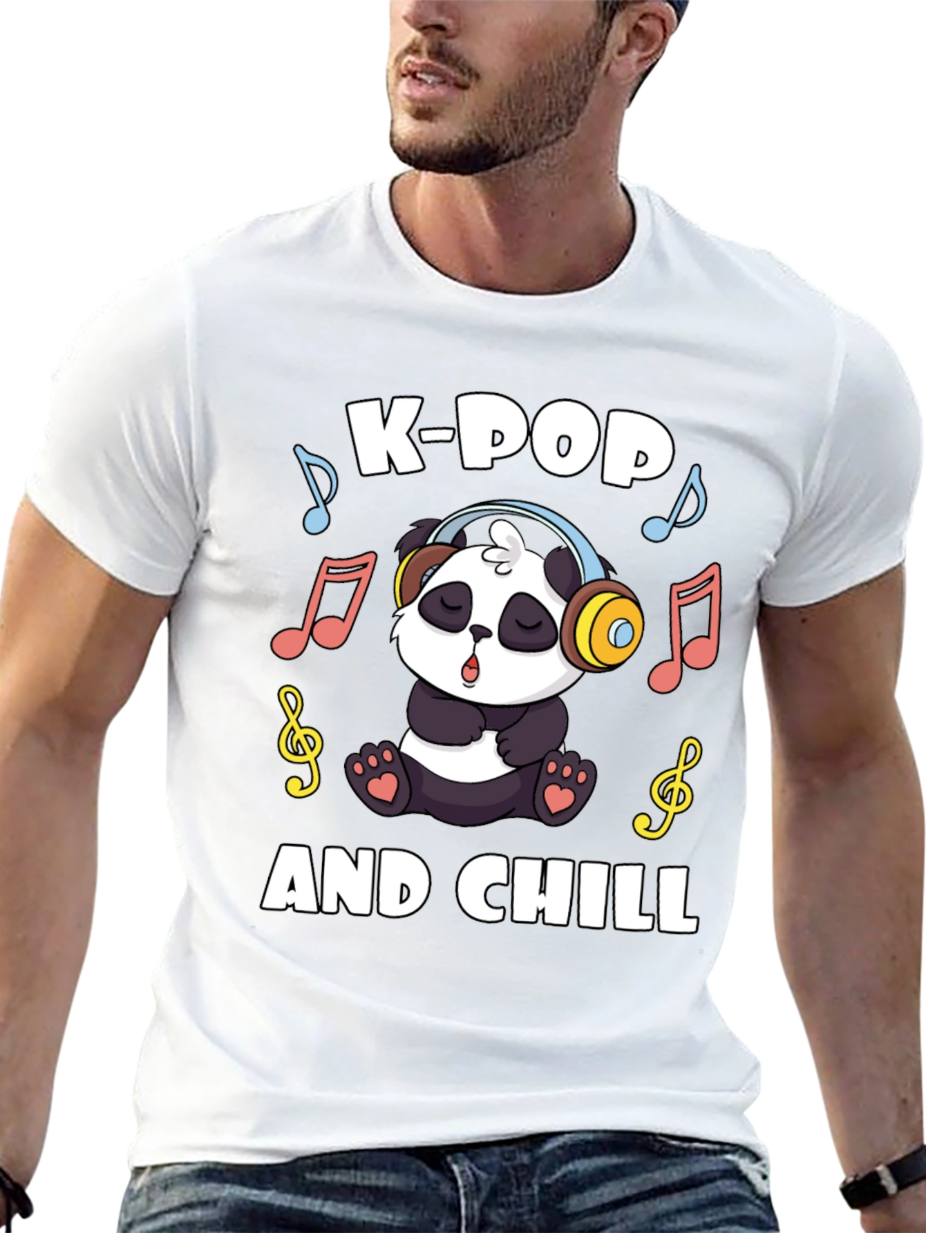 K-Pop and Chill Panda T-Shirt