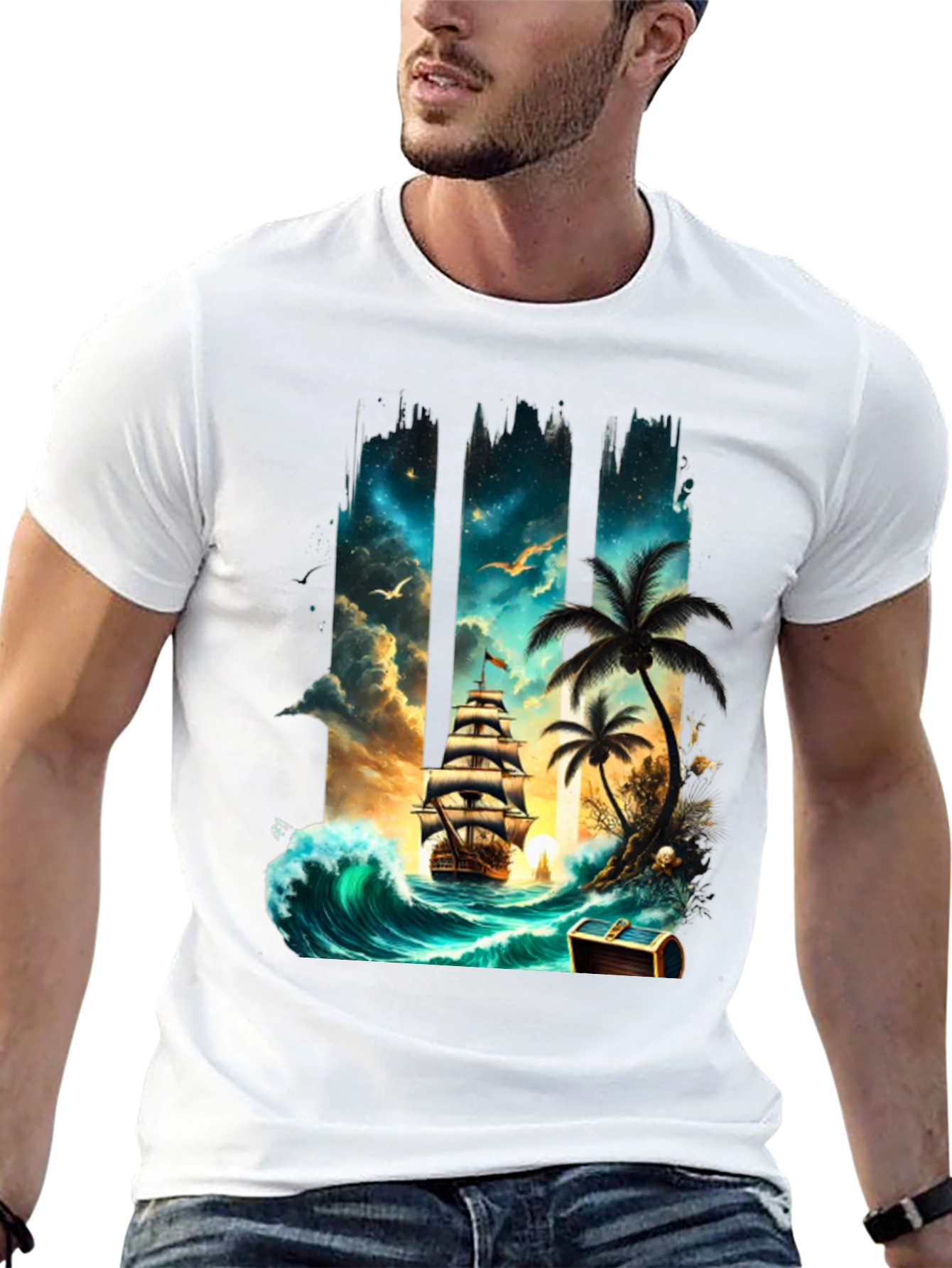 Pirate Ship Island T-Shirt