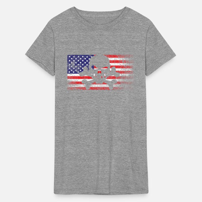Vintage USA Skull Flag