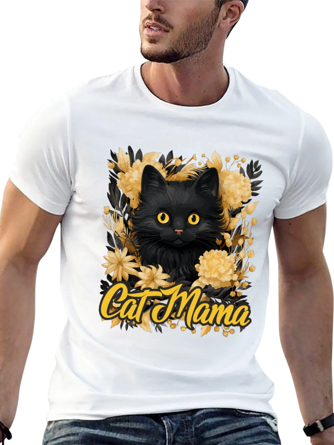 Cat Mama Floral T-Shirt