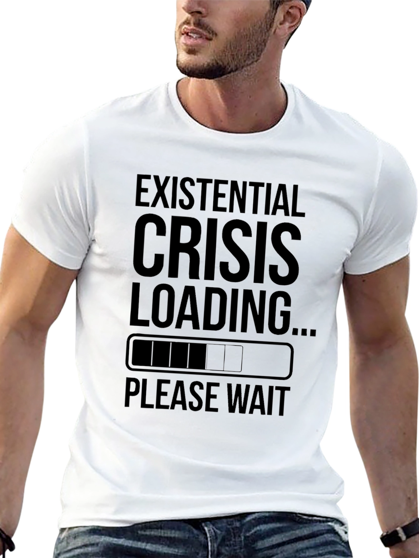 Existential Crisis Loading Funny Graphic Tee Shirt
