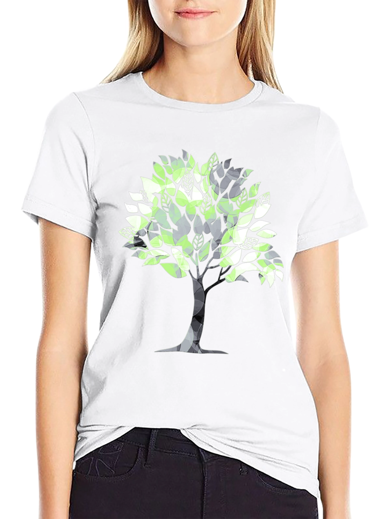 Geometric Tree Graphic Tee - Stylish & Modern