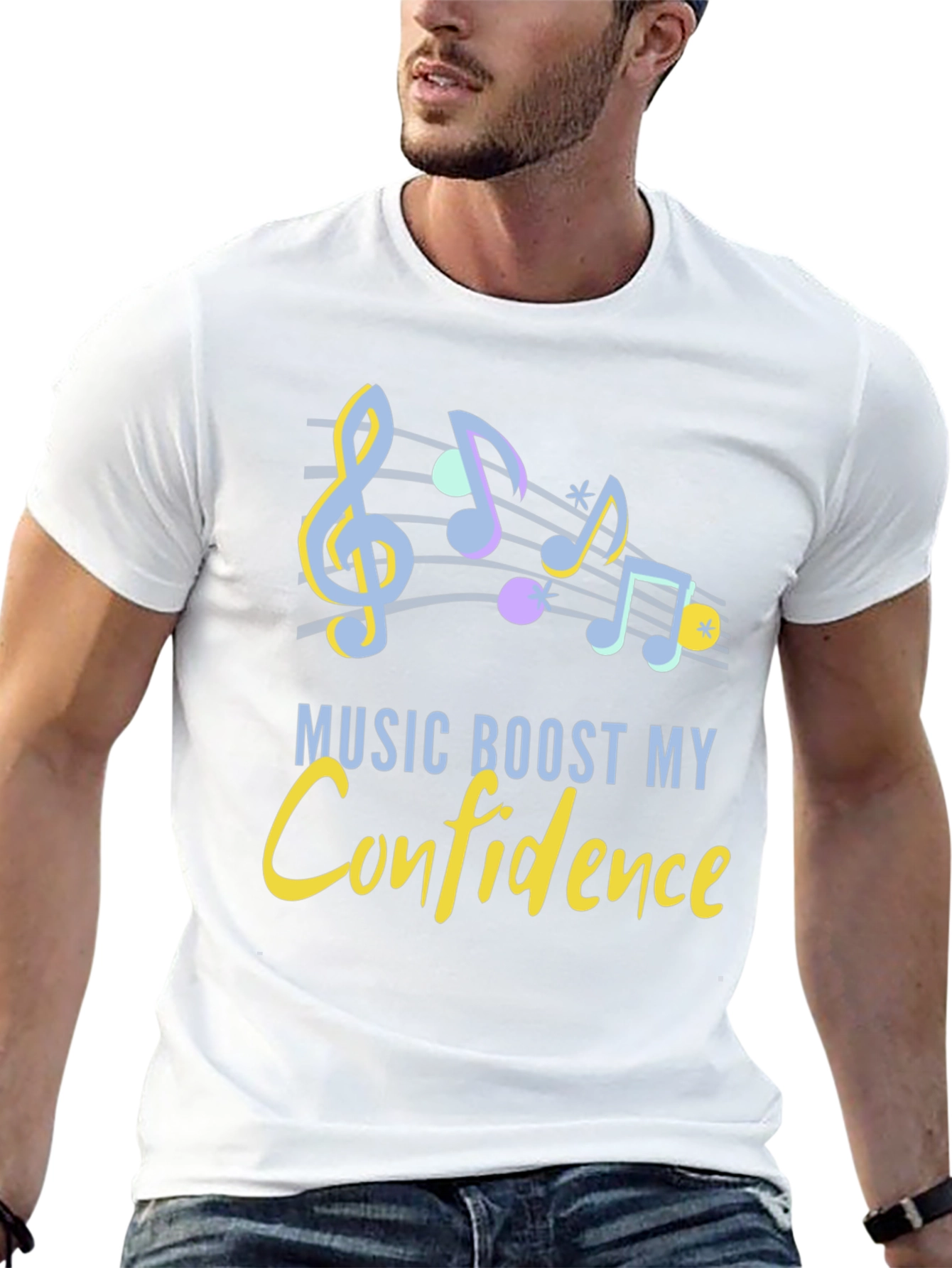 Music Boosts Confidence Graphic T-Shirt