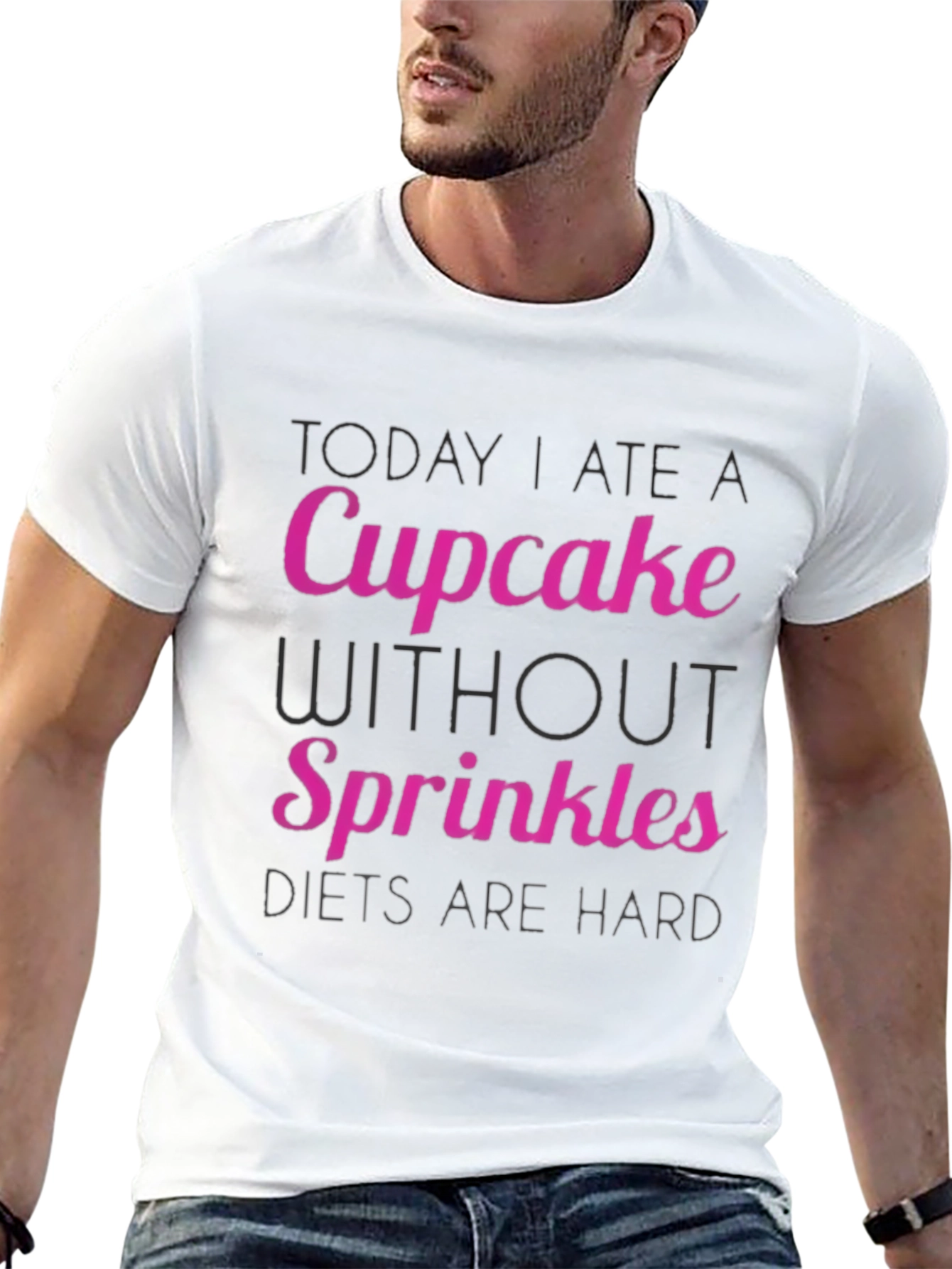 Funny Cupcake Diet Tee - Hard Dieting Humor