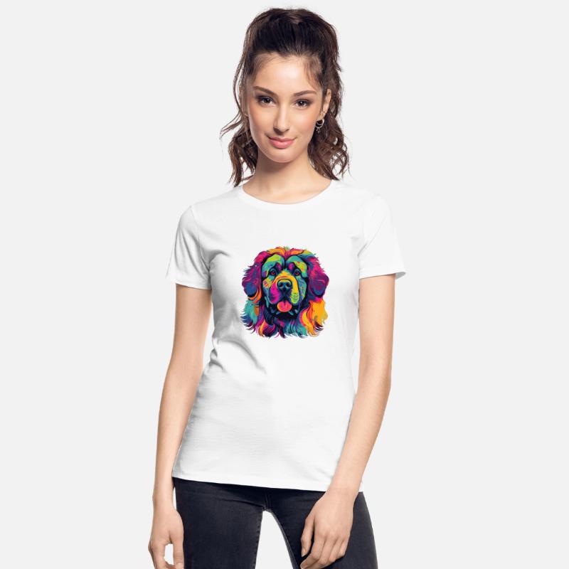 Watercolor Colorful Tibetan Mastiff