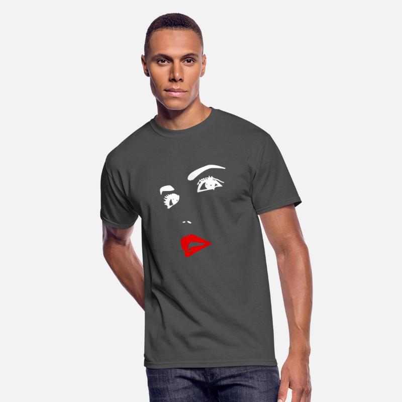 Women face with red lips