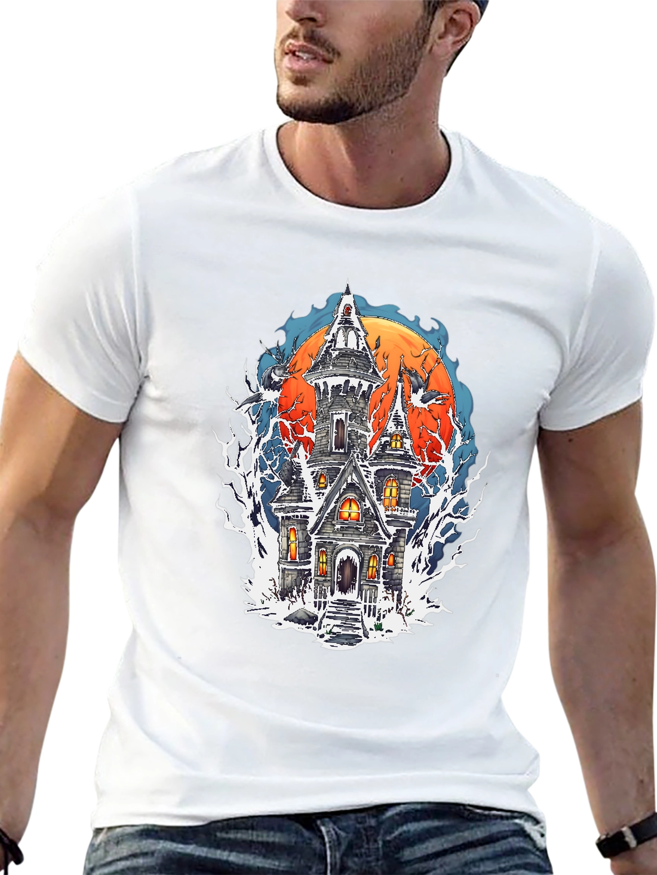 Spooky Haunted House Halloween T-Shirt