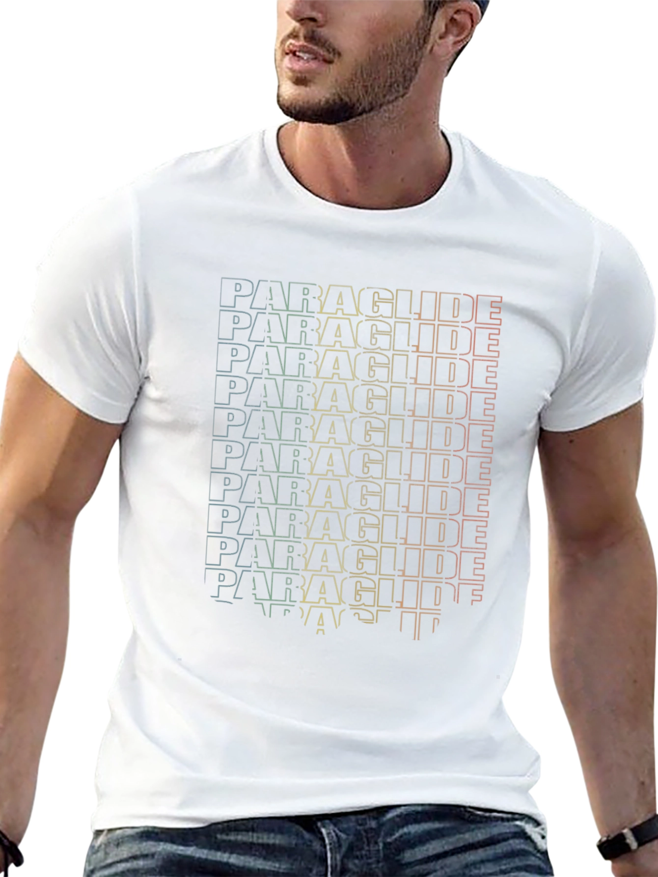 Paraglide Text Graphic T-Shirt - Cool Design