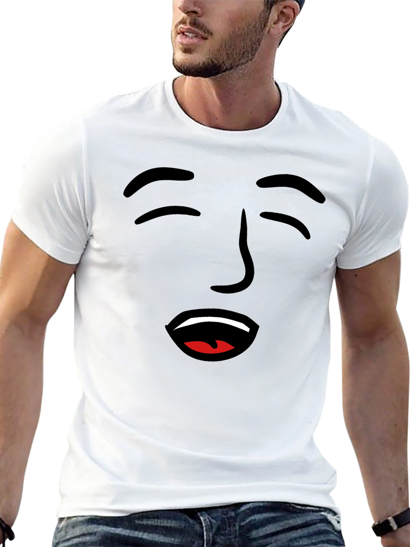 Funny Face Graphic Tee - Black