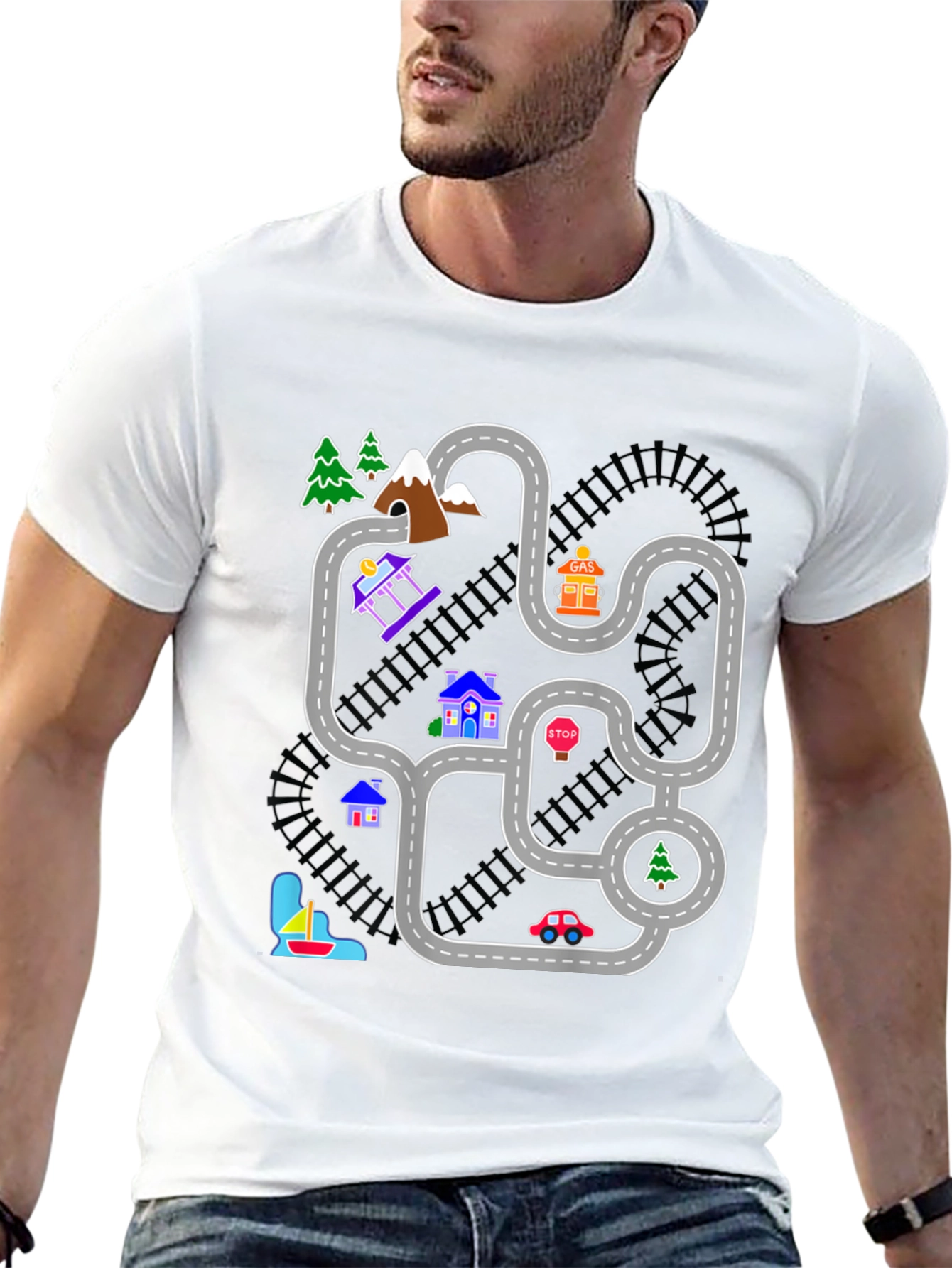 Playful Road Map Graphic Tee