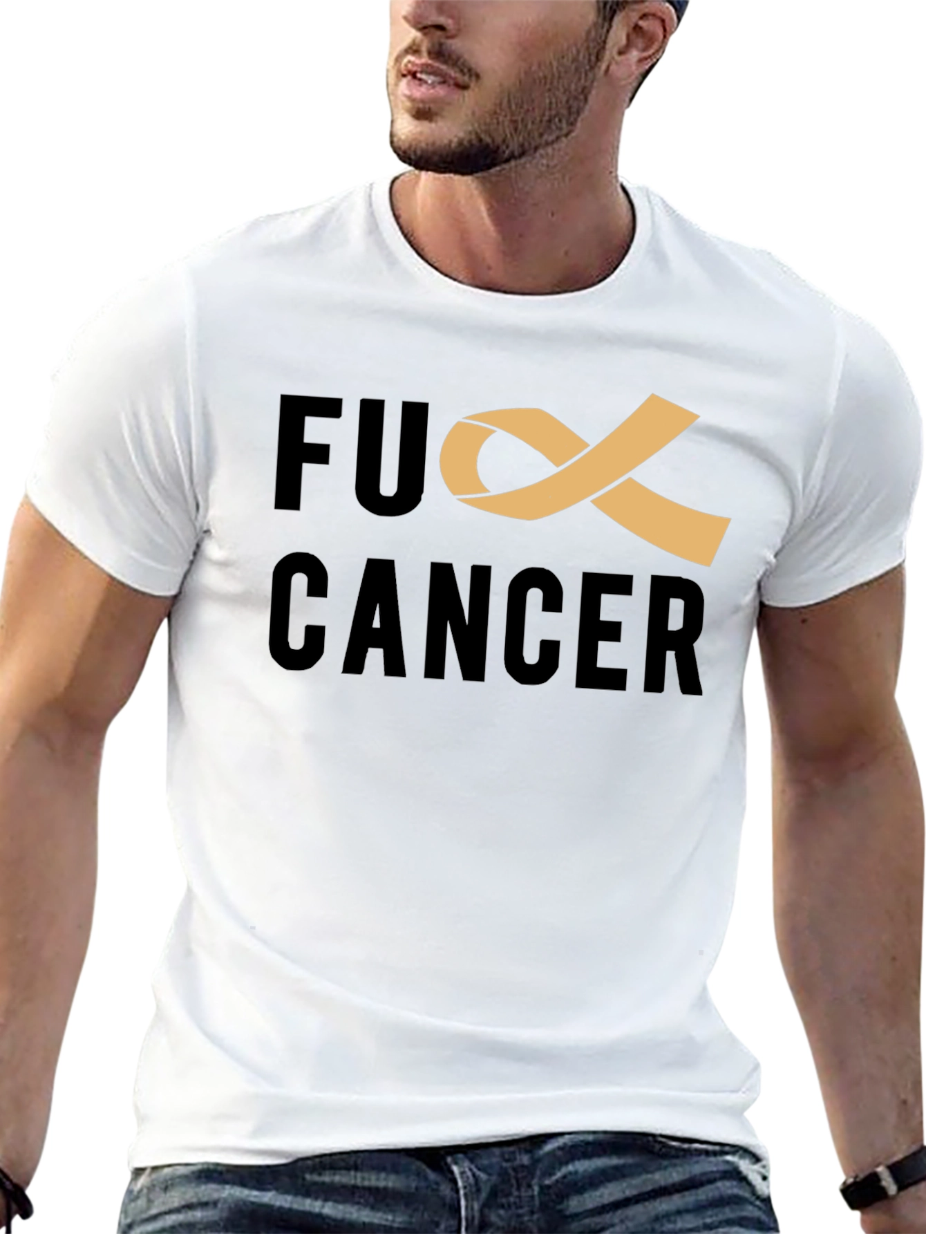 F Cancer Ribbon T-Shirt